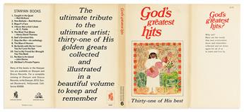 (ART.) Sister Gertrude Morgan. Her original painting and inscription in a copy of the book "God's Greatest Hits."